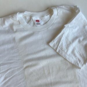 Vintage 80’s Hanes Single Stitch White Crew Cotton Tshirt Mens‎ Large Jamaica